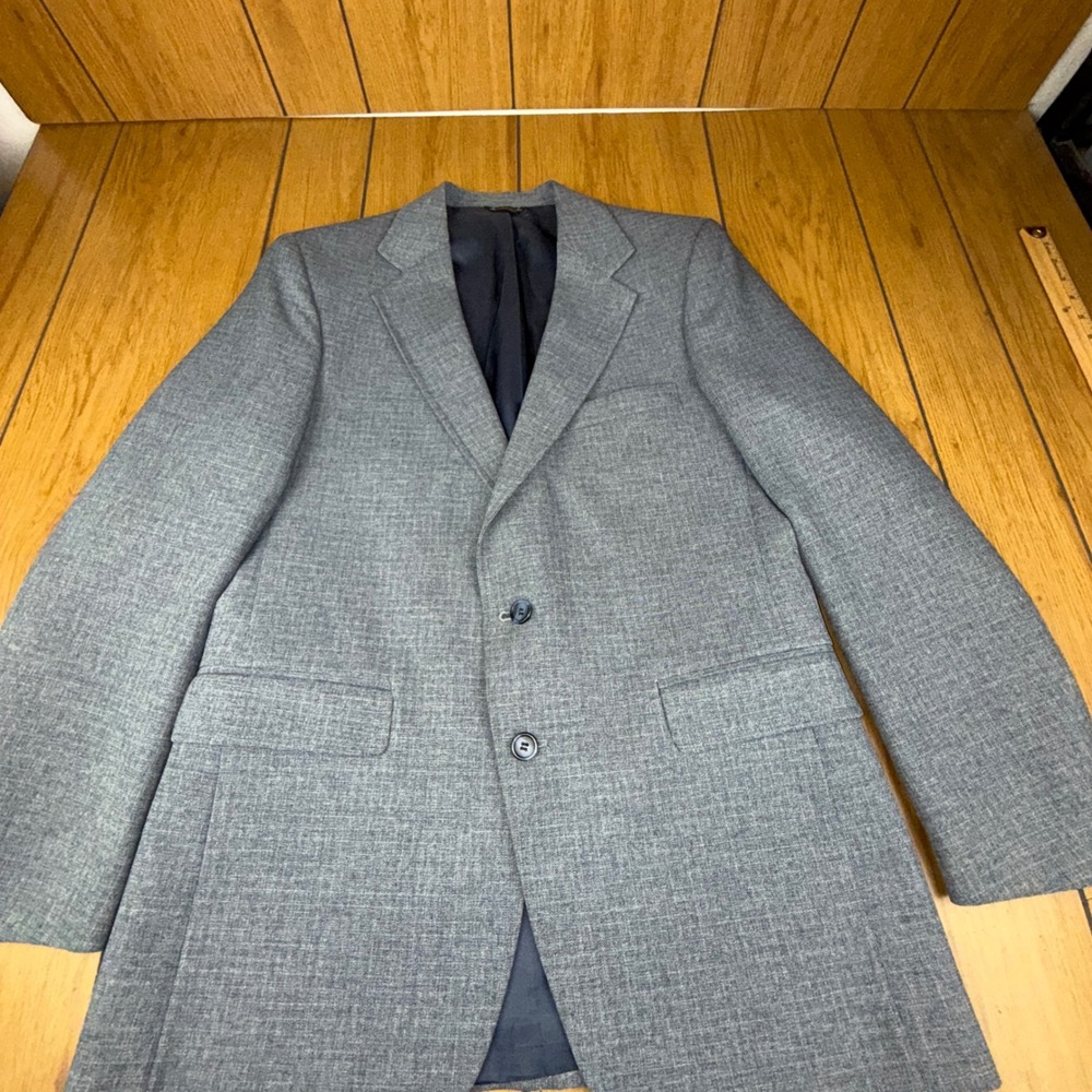 Vintage‎ Levis Action Suits Mens 40R Grey Wool Blend Blazer Jacket Classic - Picture 9 of 11